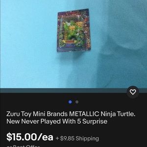Ninja turtle metallic toy mini brands